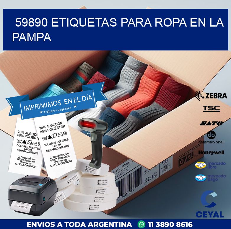 59890 ETIQUETAS PARA ROPA EN LA PAMPA