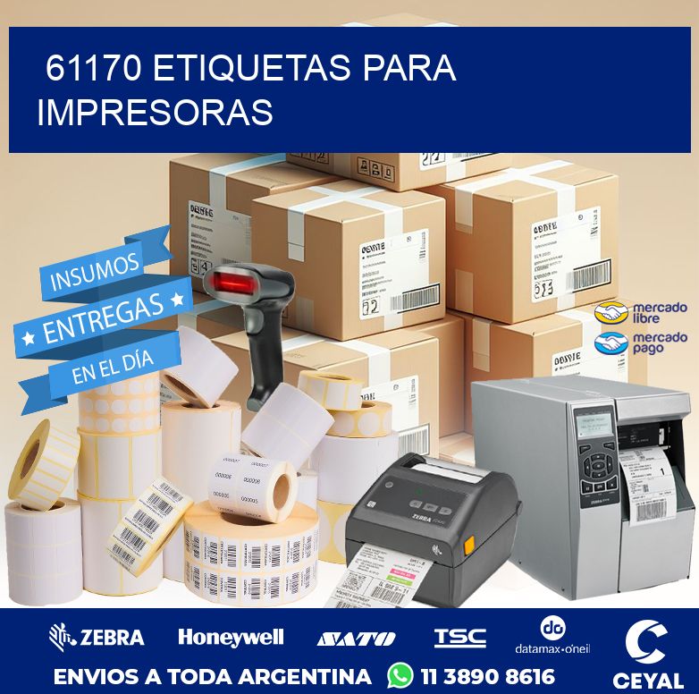 61170 ETIQUETAS PARA IMPRESORAS