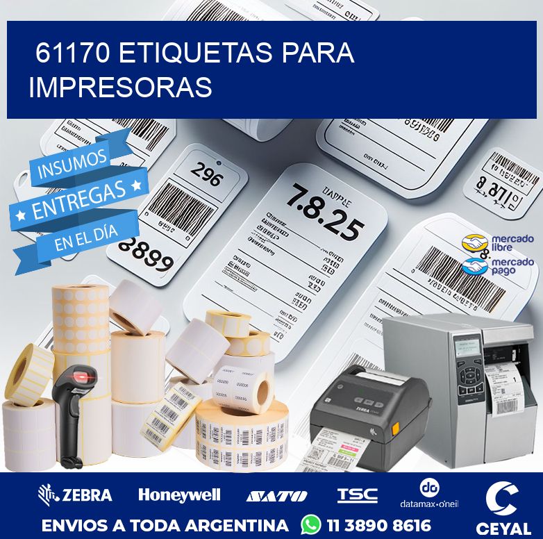 61170 ETIQUETAS PARA IMPRESORAS