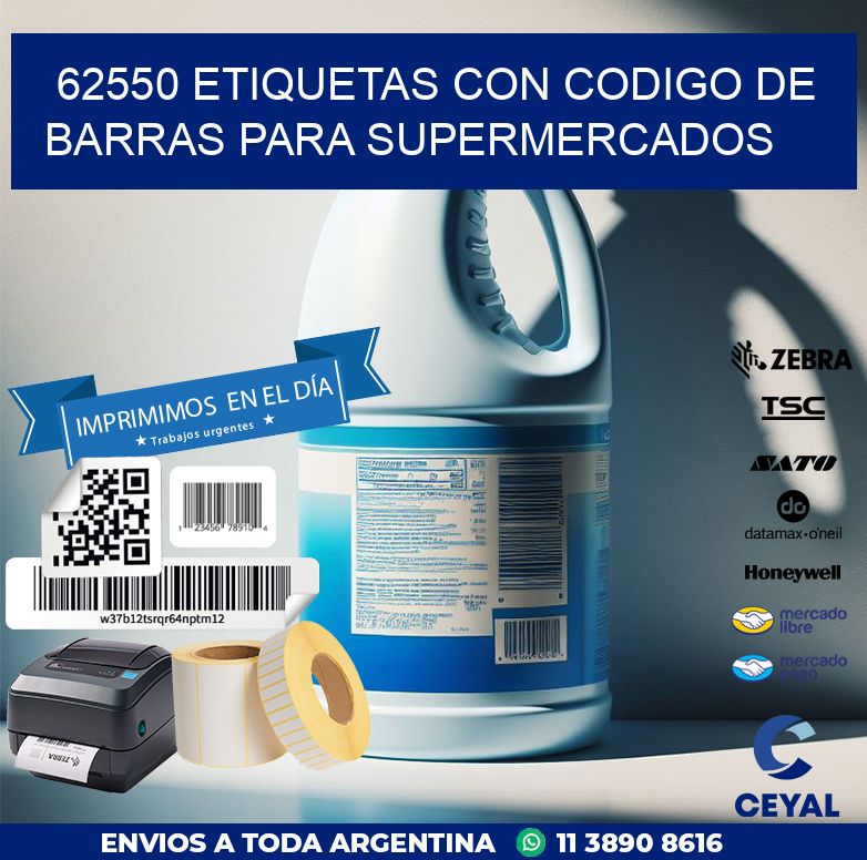 62550 ETIQUETAS CON CODIGO DE BARRAS PARA SUPERMERCADOS