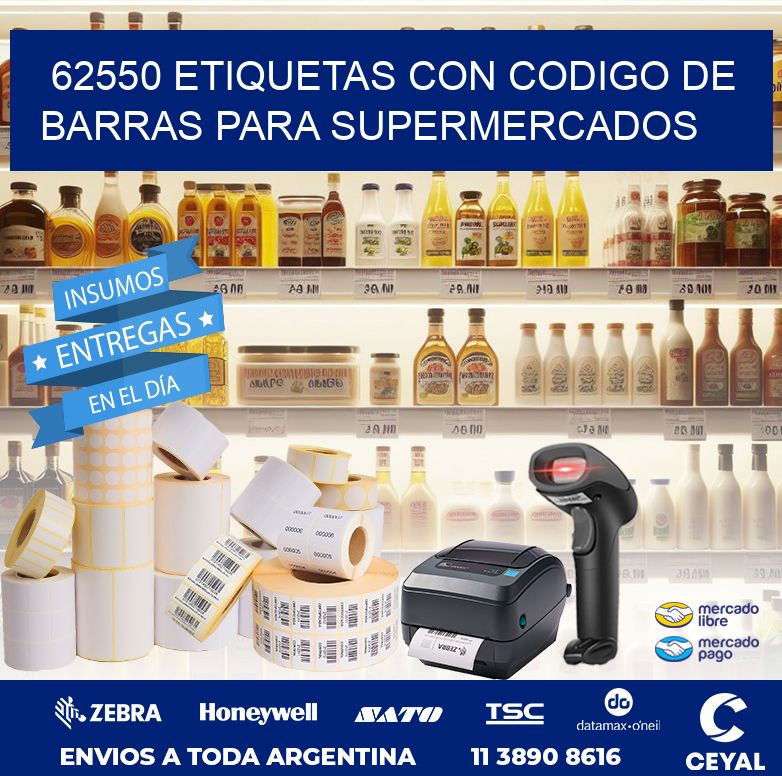 62550 ETIQUETAS CON CODIGO DE BARRAS PARA SUPERMERCADOS