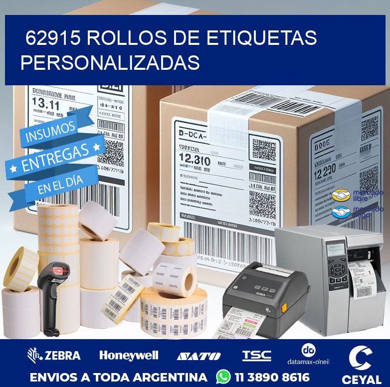 62915 ROLLOS DE ETIQUETAS PERSONALIZADAS