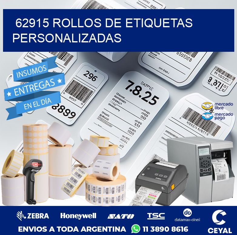 62915 ROLLOS DE ETIQUETAS PERSONALIZADAS