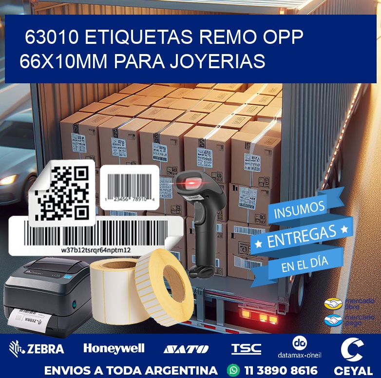 63010 ETIQUETAS REMO OPP 66X10MM PARA JOYERIAS