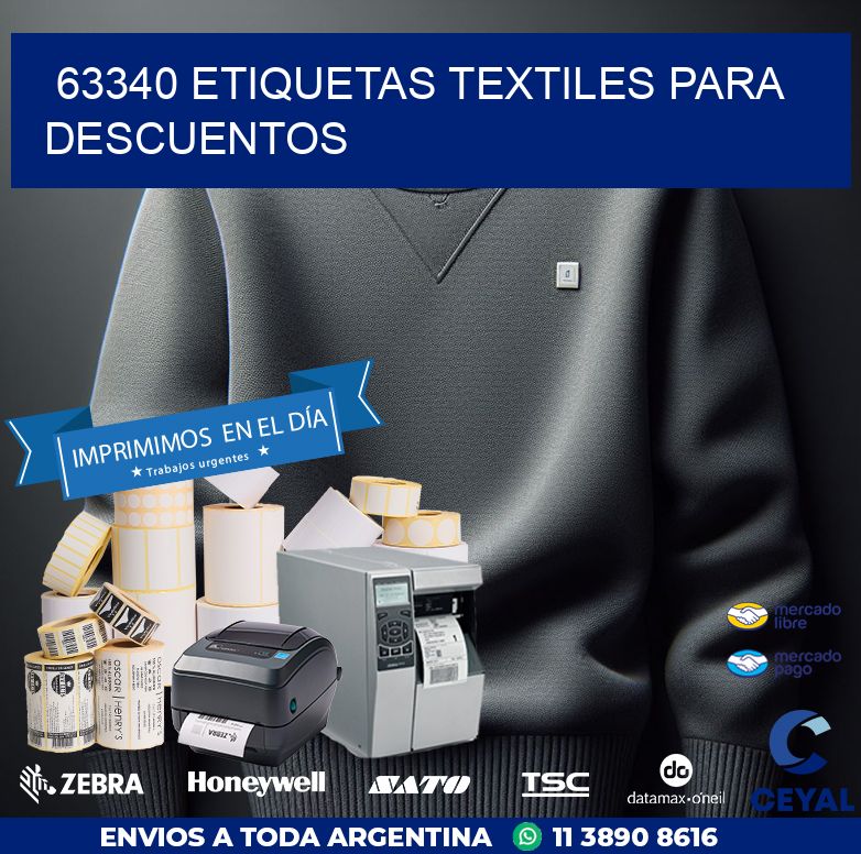 63340 ETIQUETAS TEXTILES PARA DESCUENTOS