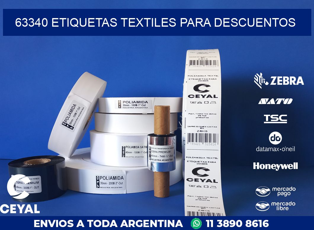 63340 ETIQUETAS TEXTILES PARA DESCUENTOS