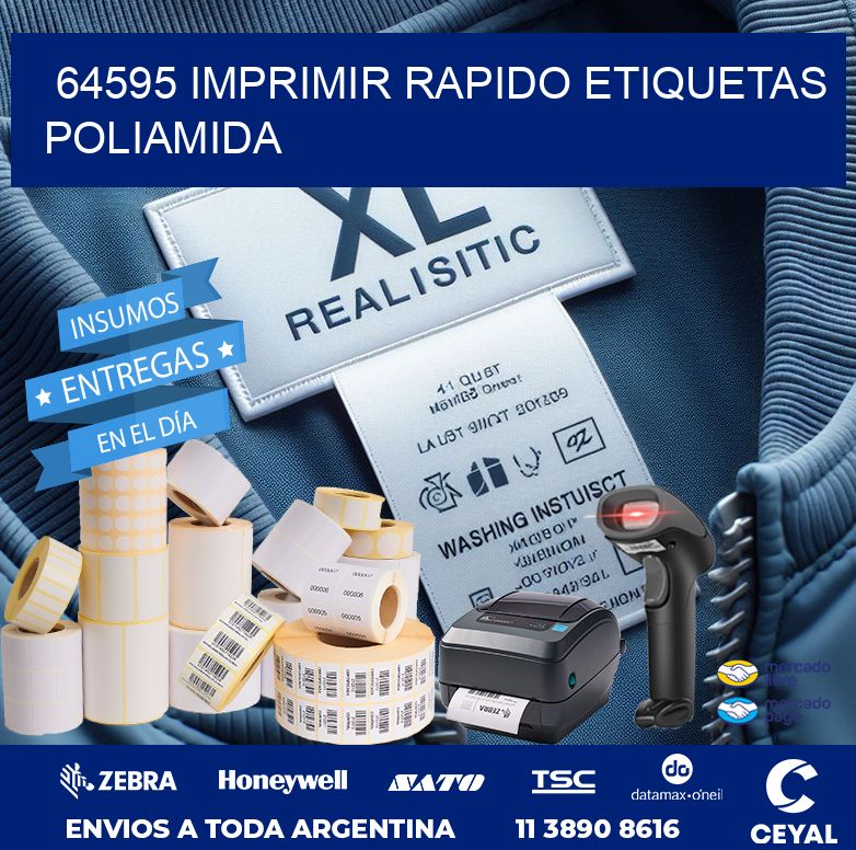 64595 IMPRIMIR RAPIDO ETIQUETAS POLIAMIDA