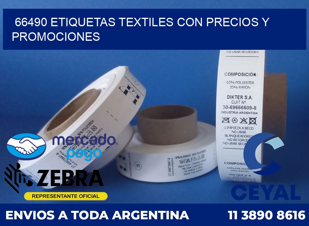 66490 ETIQUETAS TEXTILES CON PRECIOS Y PROMOCIONES