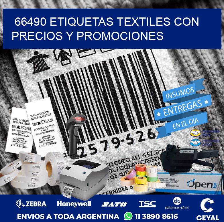 66490 ETIQUETAS TEXTILES CON PRECIOS Y PROMOCIONES
