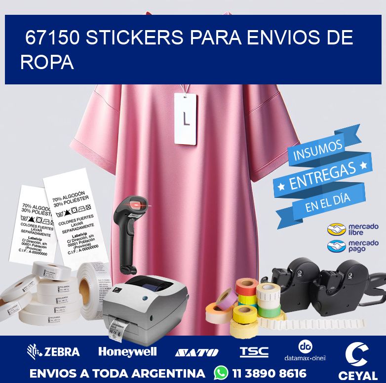 67150 STICKERS PARA ENVIOS DE ROPA