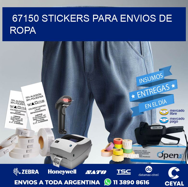 67150 STICKERS PARA ENVIOS DE ROPA