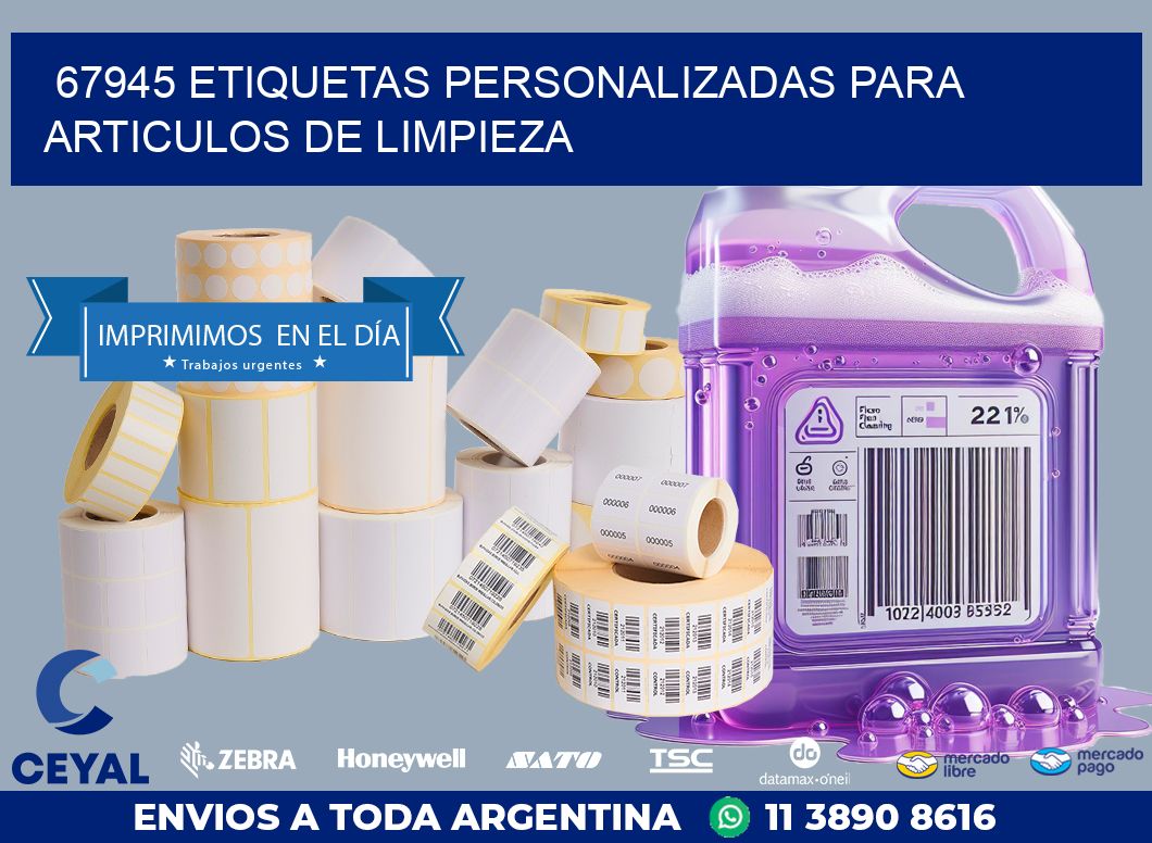 67945 ETIQUETAS PERSONALIZADAS PARA ARTICULOS DE LIMPIEZA