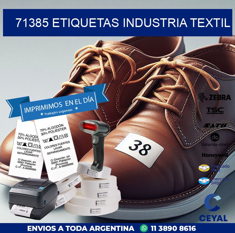 71385 ETIQUETAS INDUSTRIA TEXTIL