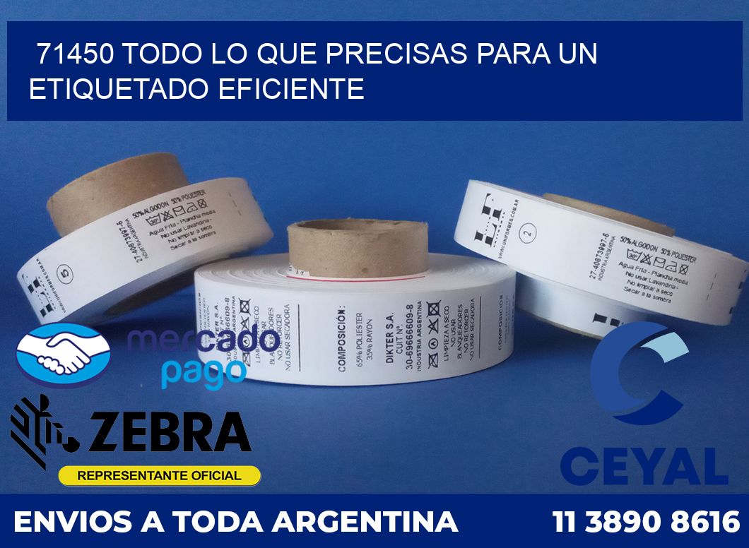 71450 TODO LO QUE PRECISAS PARA UN ETIQUETADO EFICIENTE