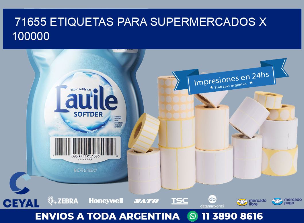 71655 ETIQUETAS PARA SUPERMERCADOS X 100000