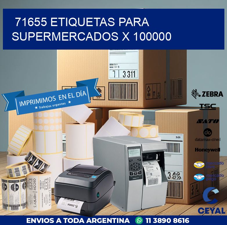 71655 ETIQUETAS PARA SUPERMERCADOS X 100000