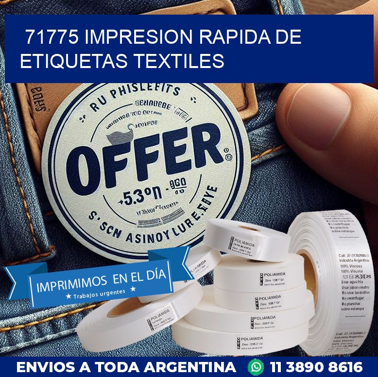 71775 IMPRESION RAPIDA DE ETIQUETAS TEXTILES