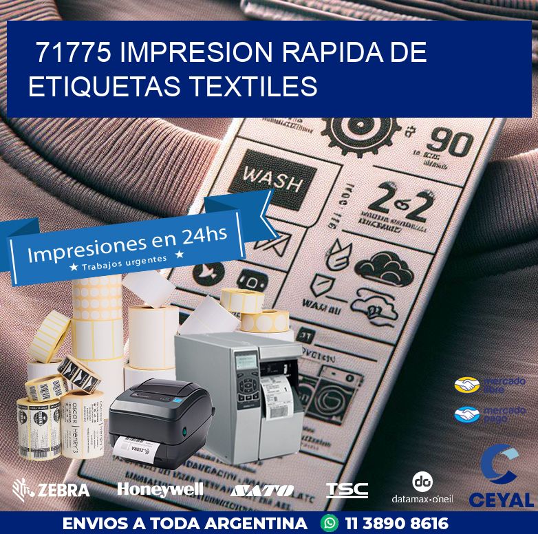 71775 IMPRESION RAPIDA DE ETIQUETAS TEXTILES