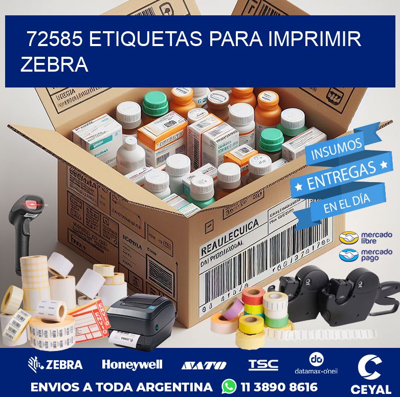 72585 ETIQUETAS PARA IMPRIMIR ZEBRA