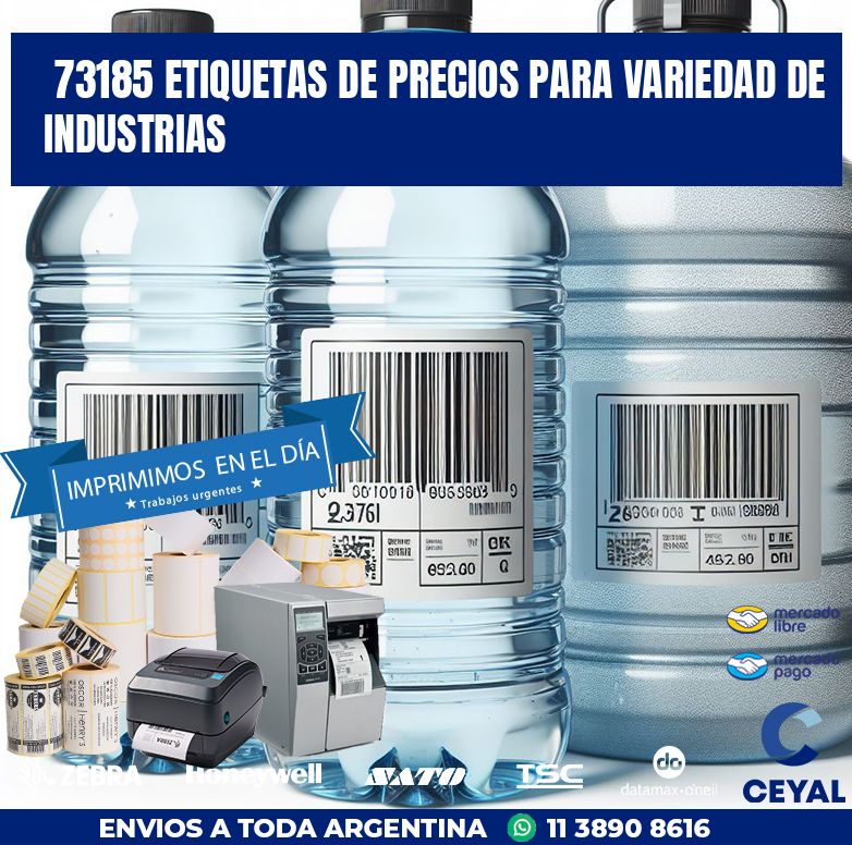 73185 ETIQUETAS DE PRECIOS PARA VARIEDAD DE INDUSTRIAS