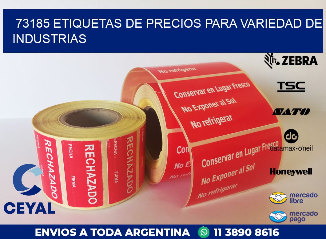 73185 ETIQUETAS DE PRECIOS PARA VARIEDAD DE INDUSTRIAS