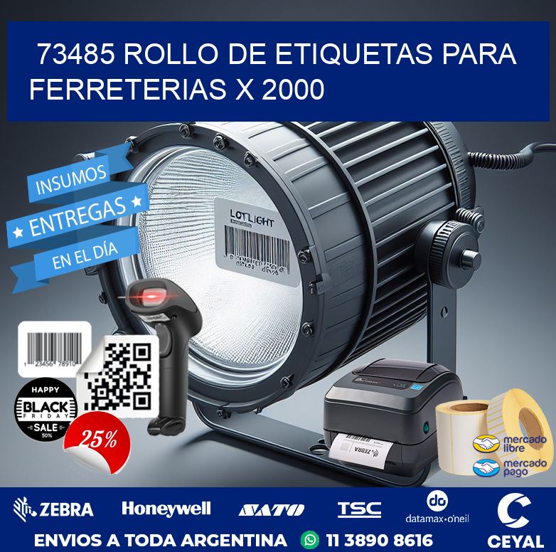 73485 ROLLO DE ETIQUETAS PARA FERRETERIAS X 2000