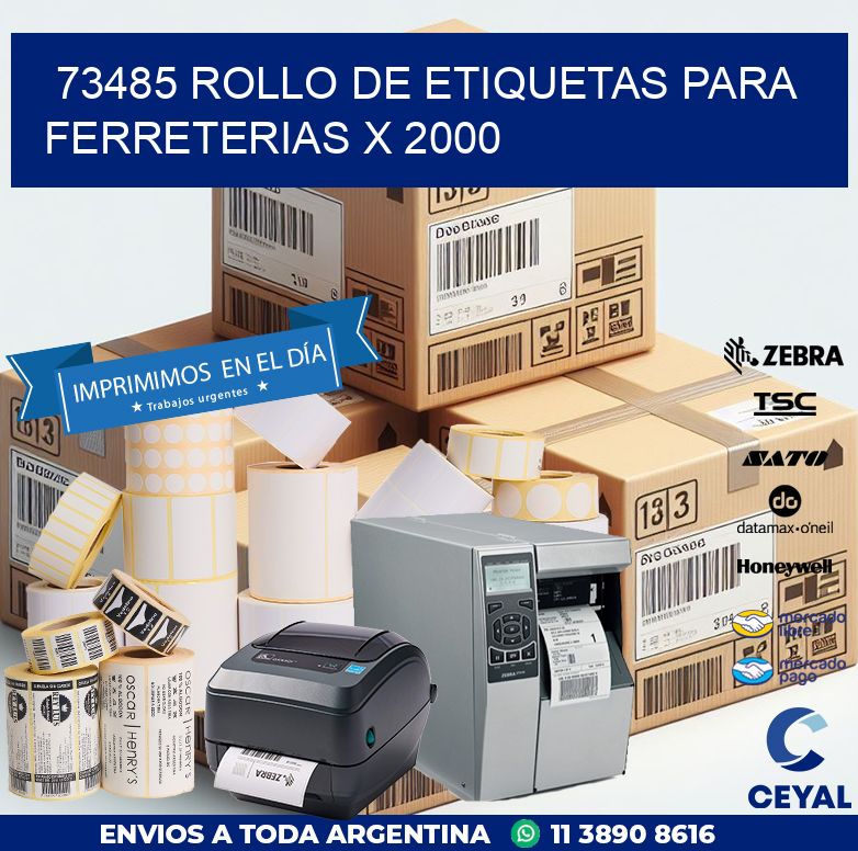 73485 ROLLO DE ETIQUETAS PARA FERRETERIAS X 2000