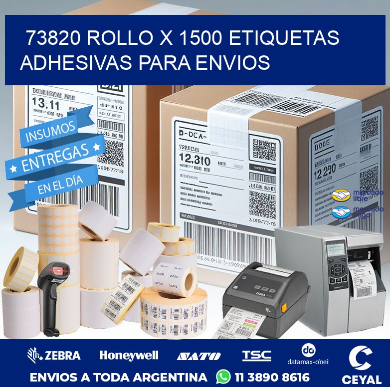 73820 ROLLO X 1500 ETIQUETAS ADHESIVAS PARA ENVIOS