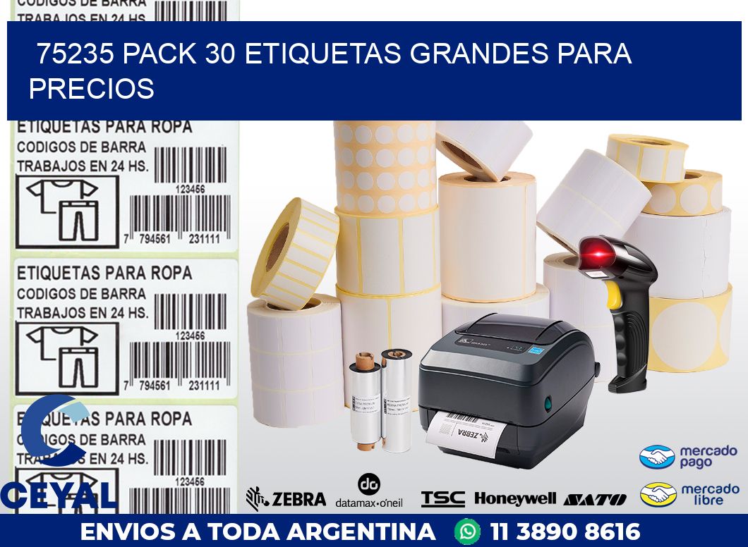 75235 PACK 30 ETIQUETAS GRANDES PARA PRECIOS