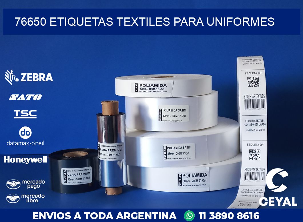 76650 ETIQUETAS TEXTILES PARA UNIFORMES