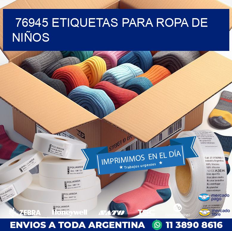 76945 ETIQUETAS PARA ROPA DE NIÑOS
