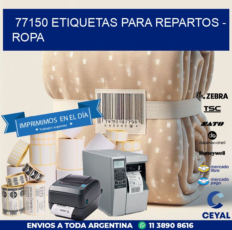 77150 ETIQUETAS PARA REPARTOS - ROPA