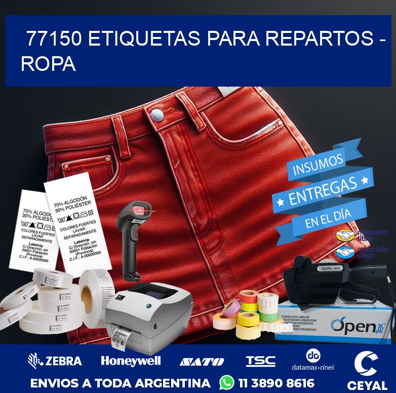 77150 ETIQUETAS PARA REPARTOS – ROPA