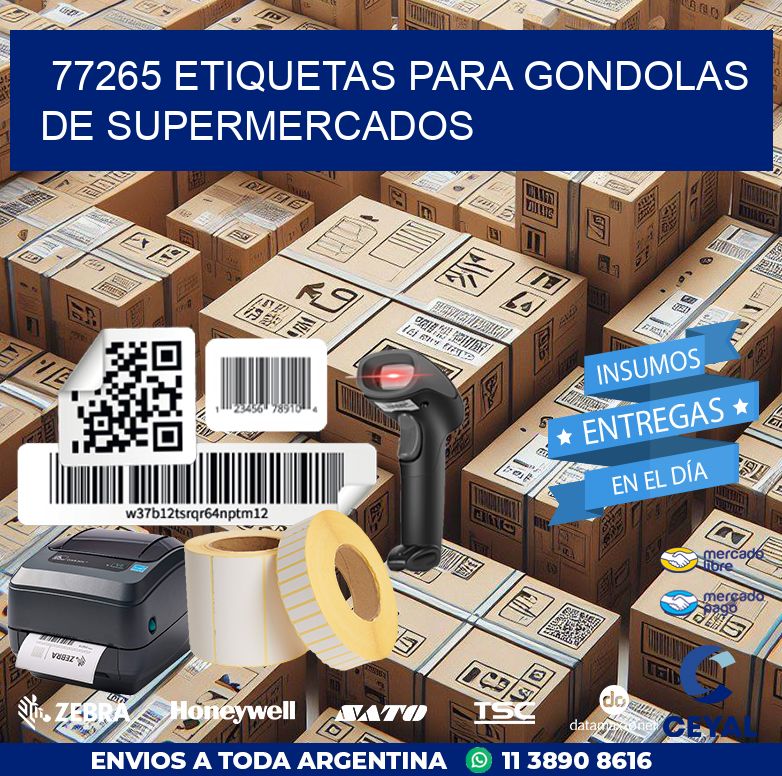 77265 ETIQUETAS PARA GONDOLAS DE SUPERMERCADOS