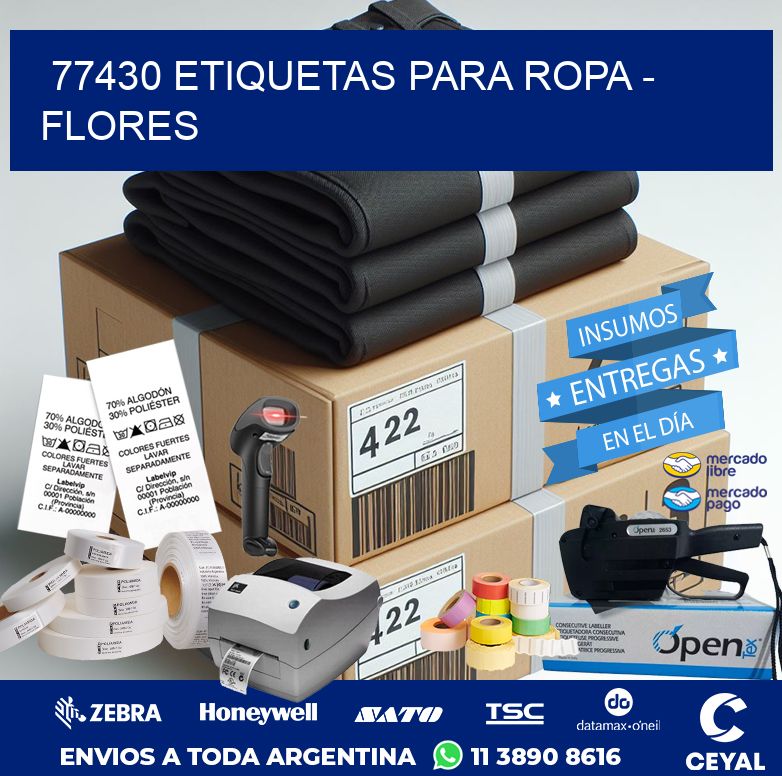 77430 ETIQUETAS PARA ROPA – FLORES