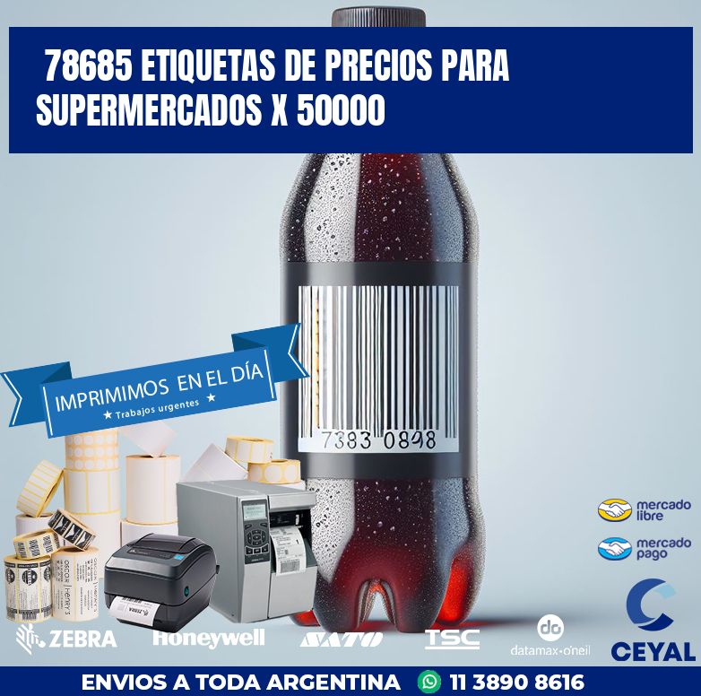 78685 ETIQUETAS DE PRECIOS PARA SUPERMERCADOS X 50000