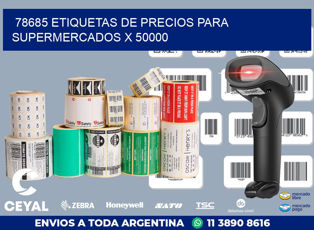 78685 ETIQUETAS DE PRECIOS PARA SUPERMERCADOS X 50000
