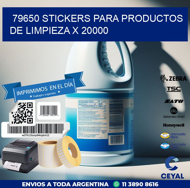 79650 STICKERS PARA PRODUCTOS DE LIMPIEZA X 20000