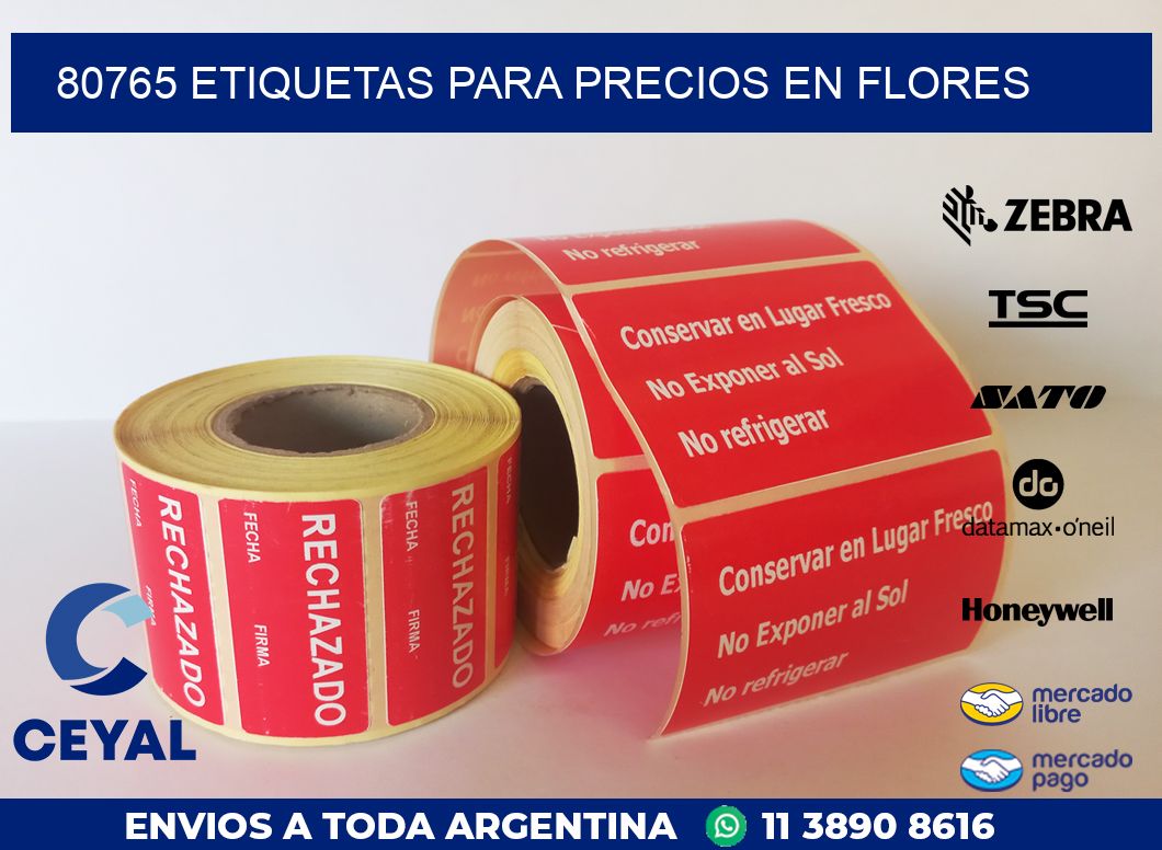 80765 ETIQUETAS PARA PRECIOS EN FLORES