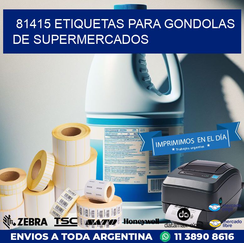 81415 ETIQUETAS PARA GONDOLAS DE SUPERMERCADOS