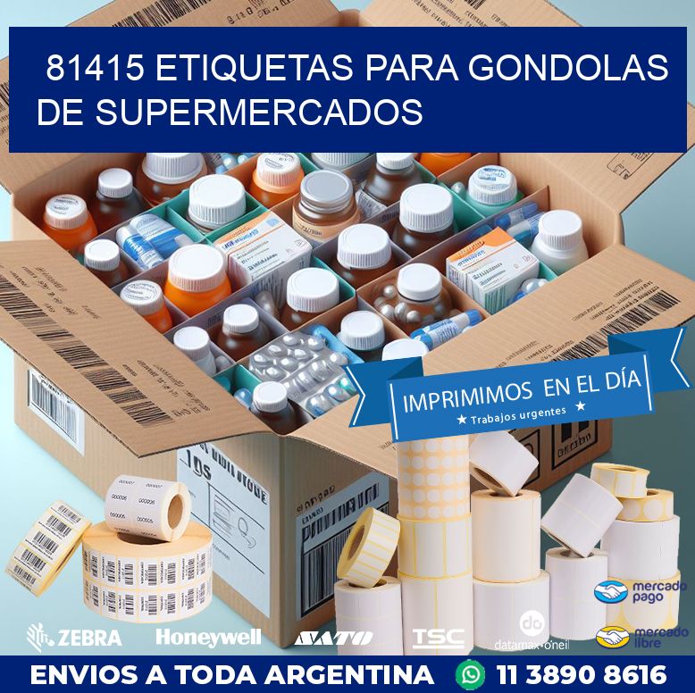 81415 ETIQUETAS PARA GONDOLAS DE SUPERMERCADOS