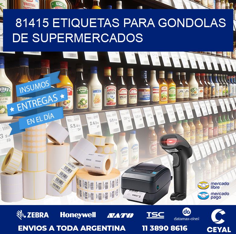 81415 ETIQUETAS PARA GONDOLAS DE SUPERMERCADOS