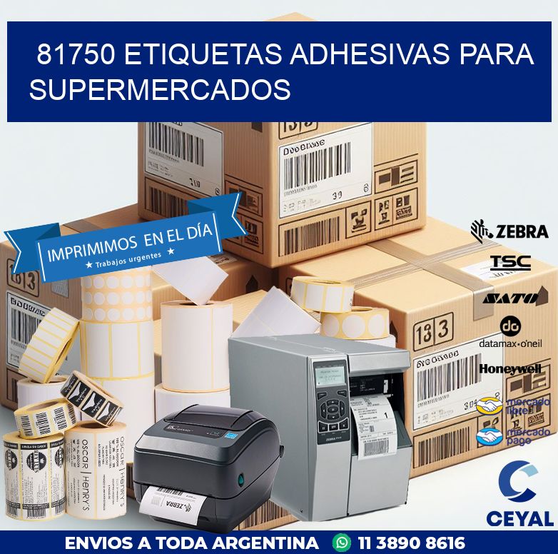 81750 ETIQUETAS ADHESIVAS PARA SUPERMERCADOS