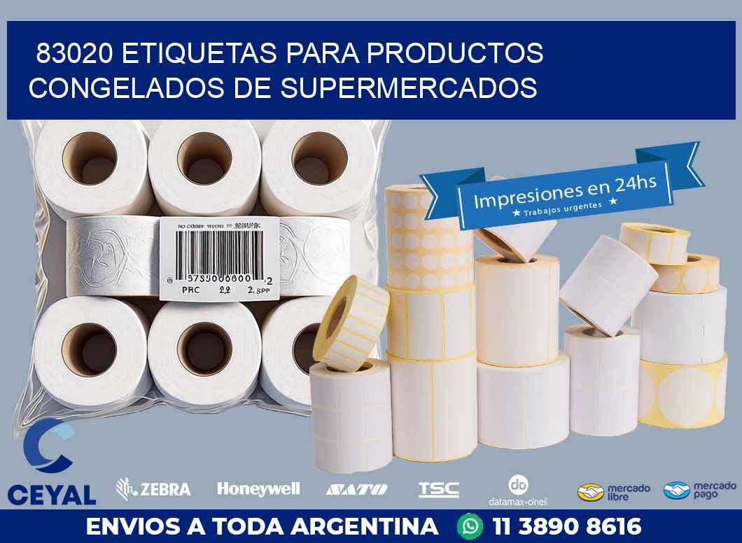 83020 ETIQUETAS PARA PRODUCTOS CONGELADOS DE SUPERMERCADOS