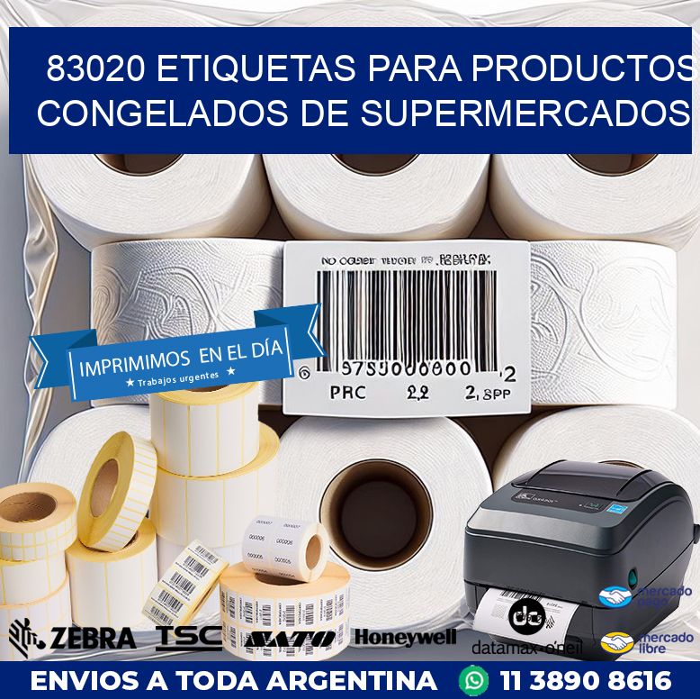 83020 ETIQUETAS PARA PRODUCTOS CONGELADOS DE SUPERMERCADOS