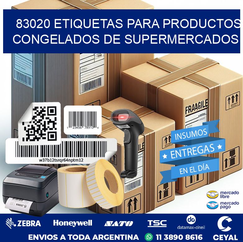 83020 ETIQUETAS PARA PRODUCTOS CONGELADOS DE SUPERMERCADOS