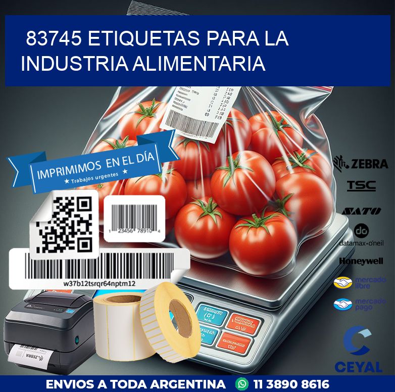 83745 ETIQUETAS PARA LA INDUSTRIA ALIMENTARIA