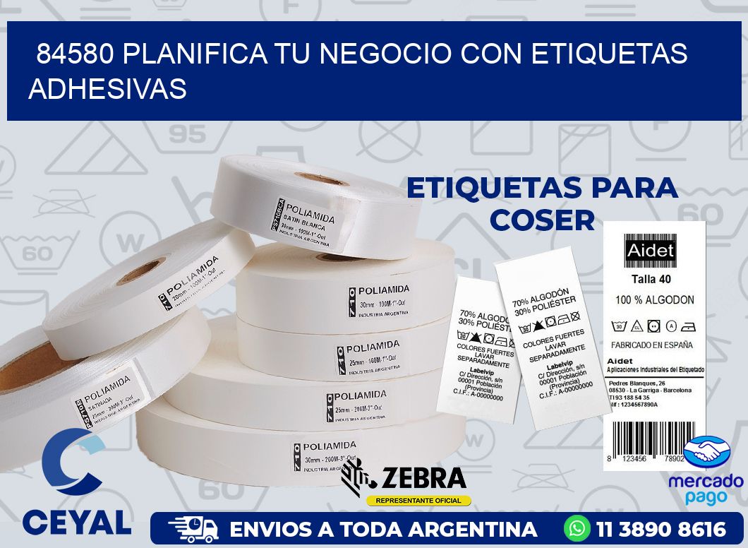84580 PLANIFICA TU NEGOCIO CON ETIQUETAS ADHESIVAS