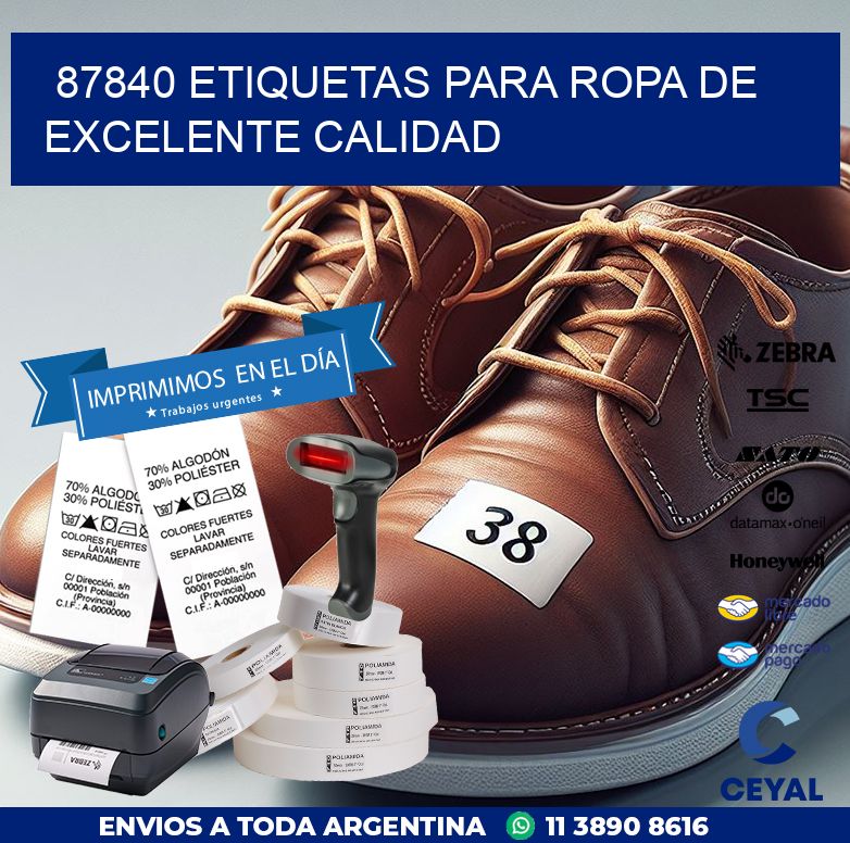 87840 ETIQUETAS PARA ROPA DE EXCELENTE CALIDAD