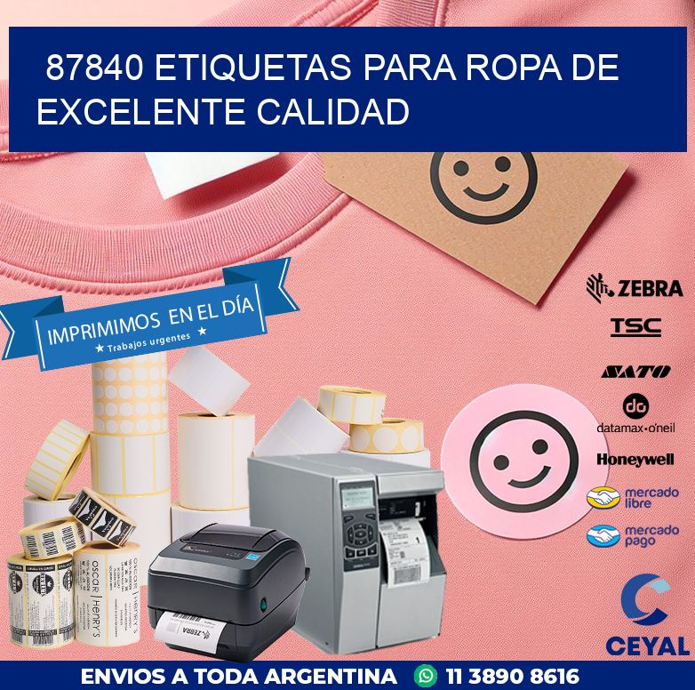 87840 ETIQUETAS PARA ROPA DE EXCELENTE CALIDAD